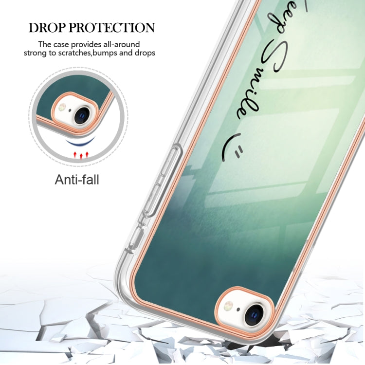 Electroplating Marble Dual-side IMD Phone Case, For iPhone SE 2022 / SE 2020 / 8 / 7�������������...