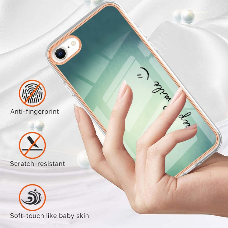 Electroplating Marble Dual-side IMD Phone Case, For iPhone SE 2022 / SE 2020 / 8 / 7�������������...