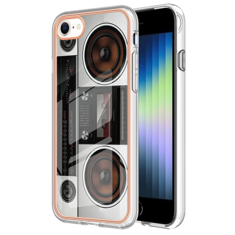 Electroplating Marble Dual-side IMD Phone Case, For iPhone SE 2022 / SE 2020 / 8 / 7�������������...