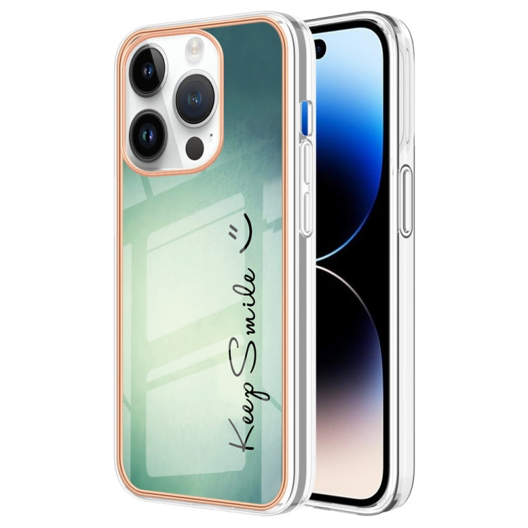Electroplating Marble Dual-side IMD Phone Case, For iPhone 16 Pro Max, For iPhone 16 Pro���������...