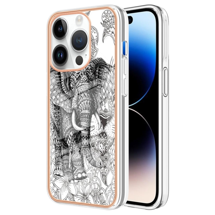 Electroplating Marble Dual-side IMD Phone Case, For iPhone 16 Pro Max, For iPhone 16 Pro���������...