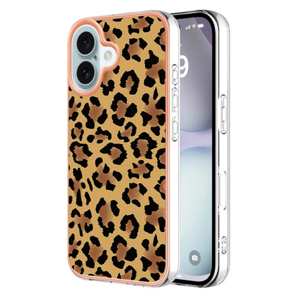 Electroplating Marble Dual-side IMD Phone Case, For iPhone 16 Pro Max, For iPhone 16 Pro���������...