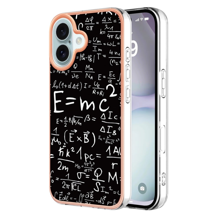 Electroplating Marble Dual-side IMD Phone Case, For iPhone 16 Pro Max, For iPhone 16 Pro���������...