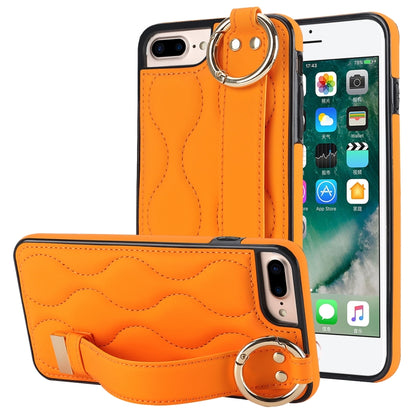 Non-slip Full Coverage Ring PU Phone Case with Wristband, For iPhone 12 Pro / 12�����������������...