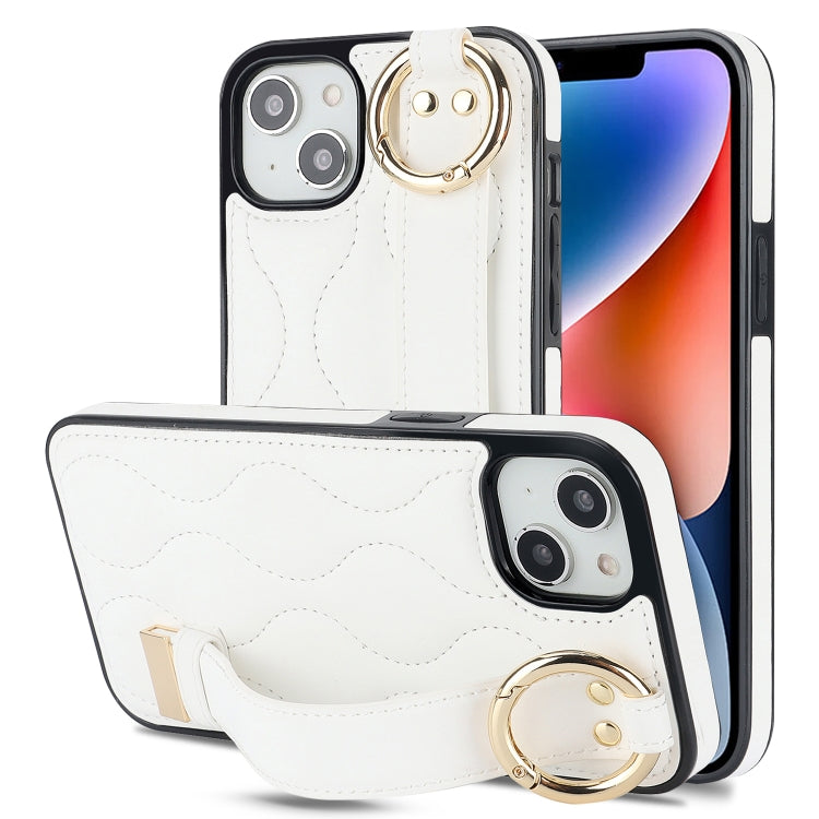 Non-slip Full Coverage Ring PU Phone Case with Wristband, For iPhone 16 Pro Max, For iPhone 16 Pr...