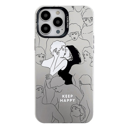 Electroplated Silver Series PC Protective Phone Case, For iPhone 14 Pro Max, For iPhone 13 Pro Ma...