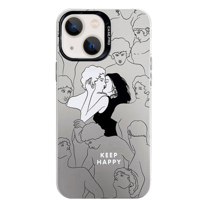 Electroplated Silver Series PC Protective Phone Case, For iPhone 15 Pro, For iPhone 15 Plus������...