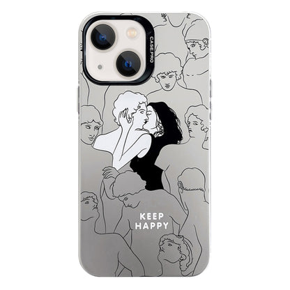 Electroplated Silver Series PC Protective Phone Case, For iPhone 15 Pro, For iPhone 15 Plus������...