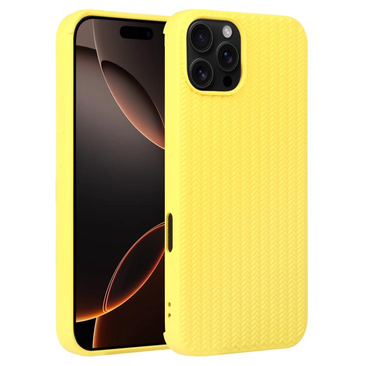 Weave Texture Silicone Phone Case, For iPhone 16e, For iPhone 16 Pro Max, For iPhone 16 Pro������...