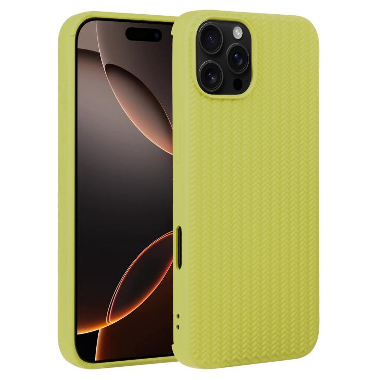 Weave Texture Silicone Phone Case, For iPhone 16e, For iPhone 16 Pro Max, For iPhone 16 Pro������...