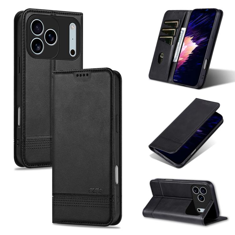 AZNS Magnetic Calf Texture Flip Leather Phone Case