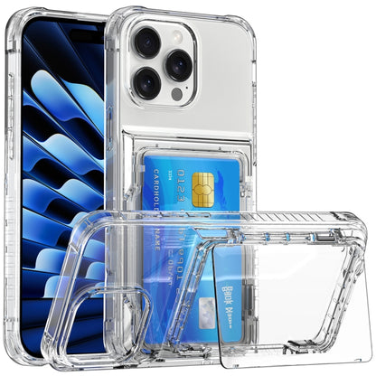 Crystal Clear Flip Card Slot Phone Case, For iPhone 16 Pro Max, For iPhone 16 Pro����������������...