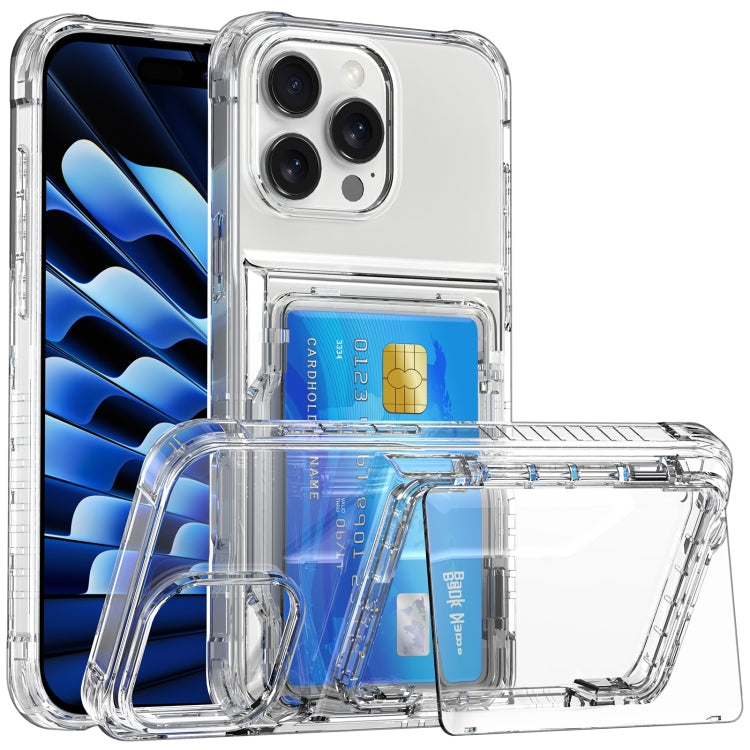 Crystal Clear Flip Card Slot Phone Case, For iPhone 16 Pro Max, For iPhone 16 Pro����������������...