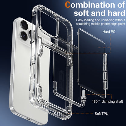 Crystal Clear Flip Card Slot Phone Case, For iPhone 16 Pro Max, For iPhone 16 Pro����������������...