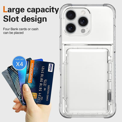 Crystal Clear Flip Card Slot Phone Case, For iPhone 16 Pro Max, For iPhone 16 Pro����������������...