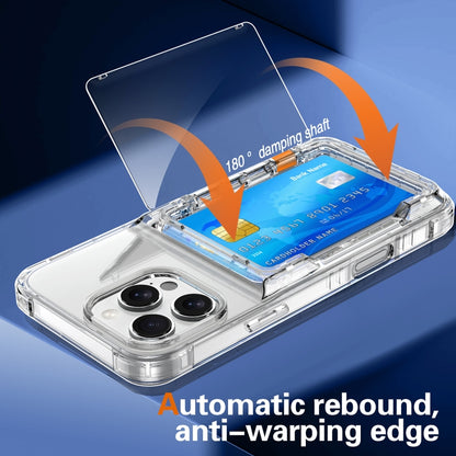 Crystal Clear Flip Card Slot Phone Case, For iPhone 16 Pro Max, For iPhone 16 Pro����������������...