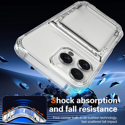 Crystal Clear Flip Card Slot Phone Case, For iPhone 16 Pro Max, For iPhone 16 Pro����������������...