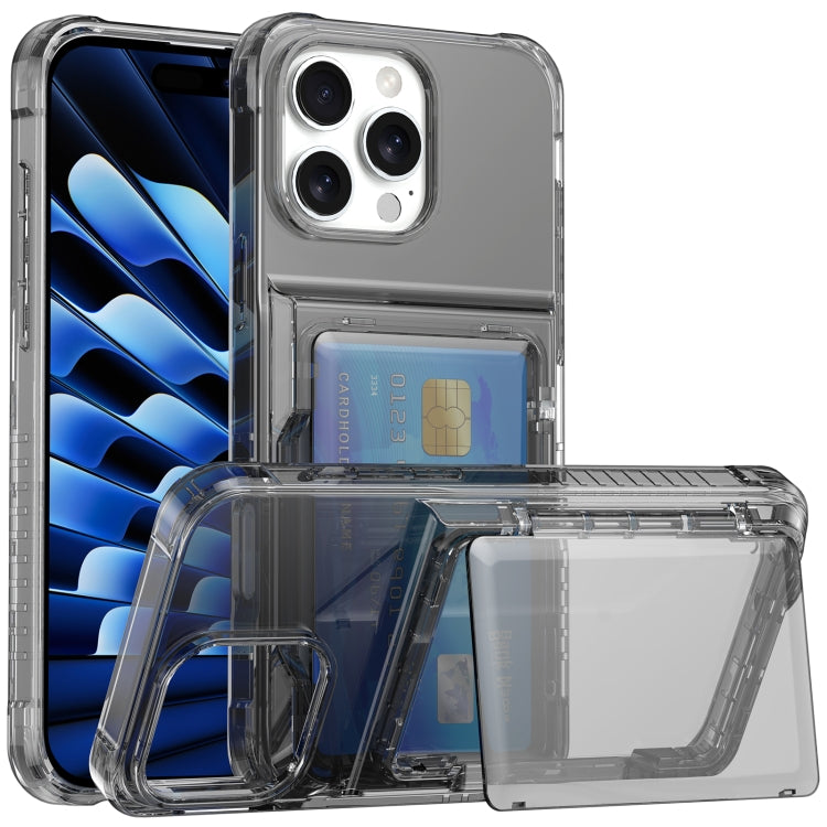 Crystal Clear Flip Card Slot Phone Case, For iPhone 16 Pro Max, For iPhone 16 Pro����������������...
