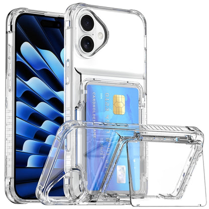 Crystal Clear Flip Card Slot Phone Case, For iPhone 16 Pro Max, For iPhone 16 Pro����������������...