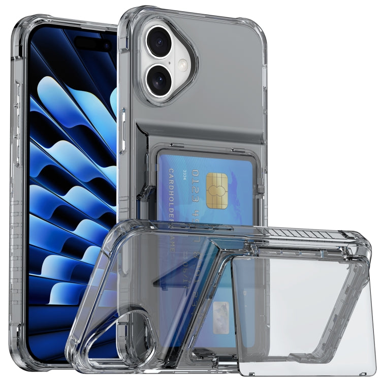 Crystal Clear Flip Card Slot Phone Case, For iPhone 16 Pro Max, For iPhone 16 Pro����������������...