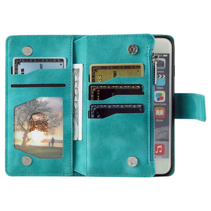 Multi-Card Totem Zipper Leather Phone Case