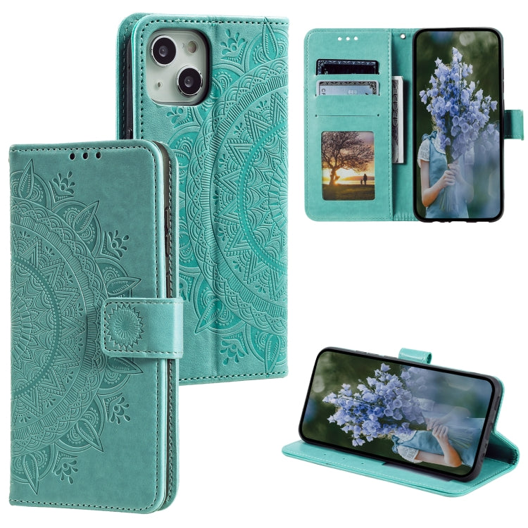 Totem Flower Embossed Leather Phone Case, For iPhone 16 Pro Max, For iPhone 16 Pro���������������...
