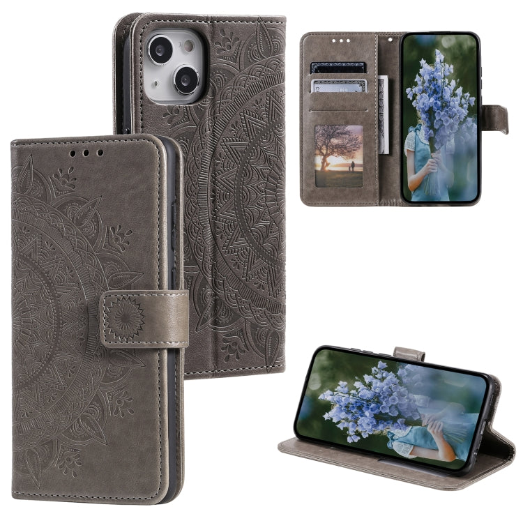 Totem Flower Embossed Leather Phone Case, For iPhone 16 Pro Max, For iPhone 16 Pro���������������...