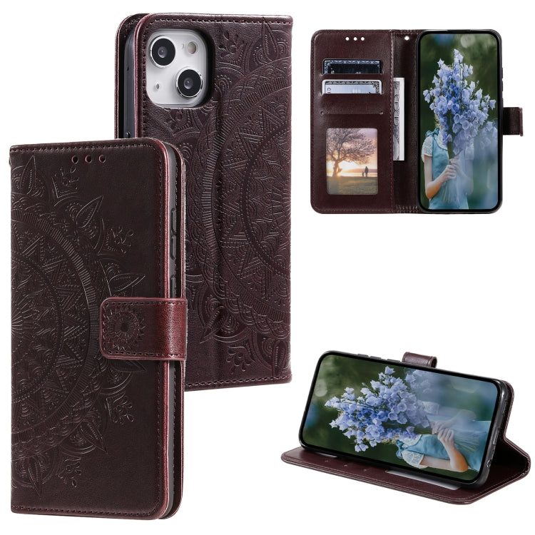Totem Flower Embossed Leather Phone Case, For iPhone 16 Pro Max, For iPhone 16 Pro���������������...
