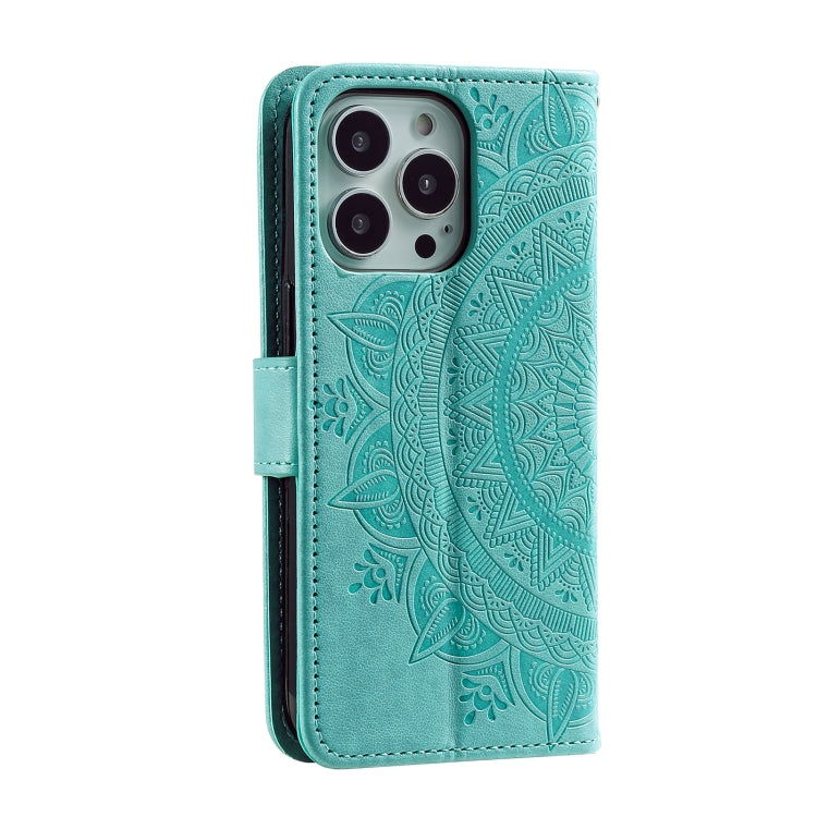 Totem Flower Embossed Leather Phone Case, For iPhone 16 Pro Max, For iPhone 16 Pro���������������...