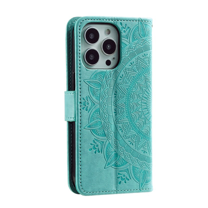 Totem Flower Embossed Leather Phone Case, For iPhone 16 Pro Max, For iPhone 16 Pro���������������...