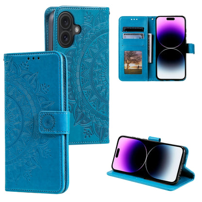 Totem Flower Embossed Leather Phone Case, For iPhone 16 Pro Max, For iPhone 16 Pro���������������...