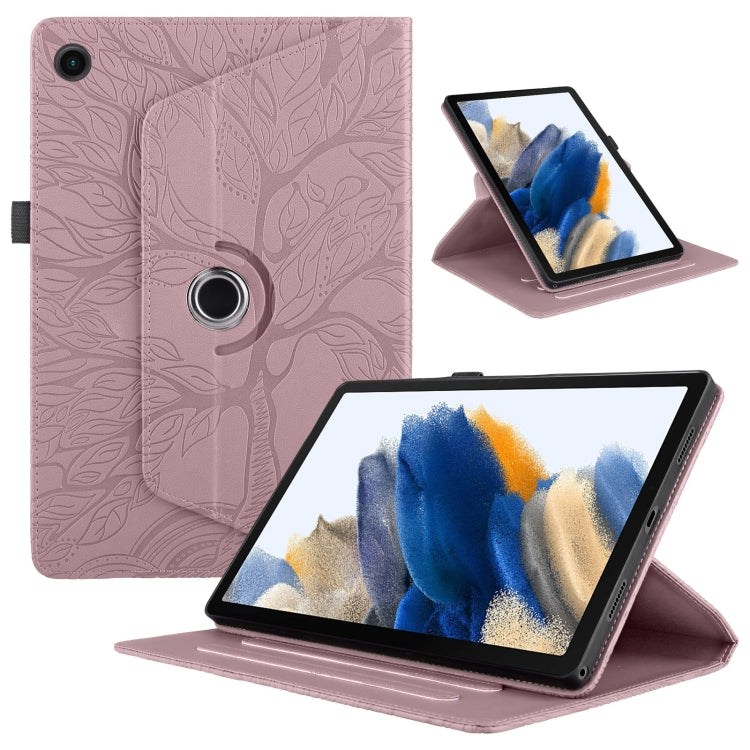 Tree Life Embossed Rotation Leather Smart Tablet Case