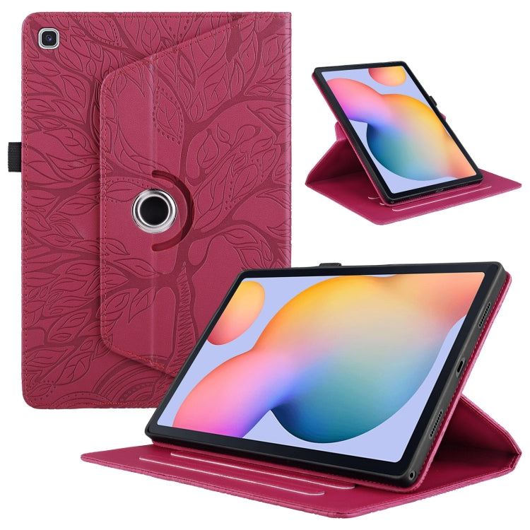 Tree Life Embossed Rotation Leather Smart Tablet Case