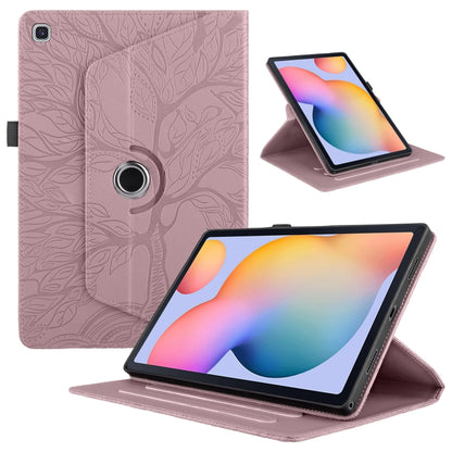 Tree Life Embossed Rotation Leather Smart Tablet Case