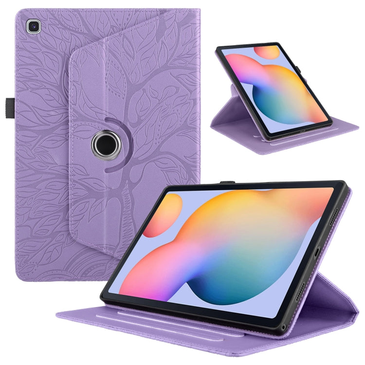 Tree Life Embossed Rotation Leather Smart Tablet Case