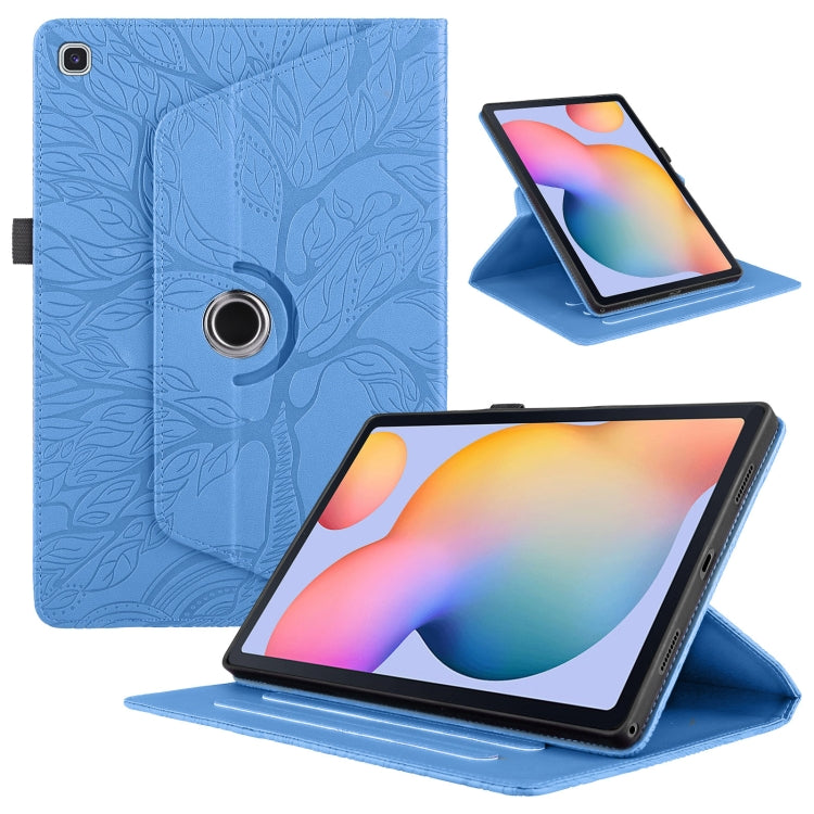 Tree Life Embossed Rotation Leather Smart Tablet Case