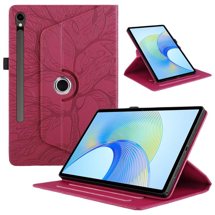 Tree Life Embossed Rotation Leather Smart Tablet Case