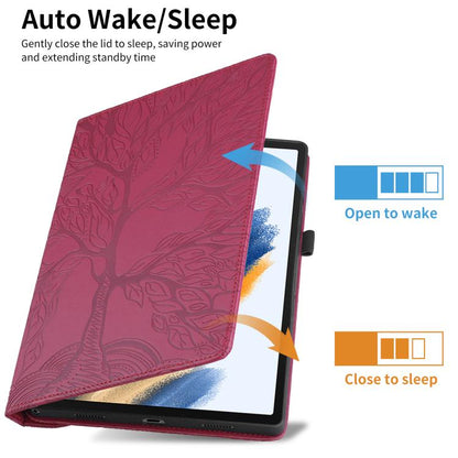 Tree Life Embossed Rotation Leather Smart Tablet Case