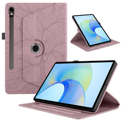 Tree Life Embossed Rotation Leather Smart Tablet Case
