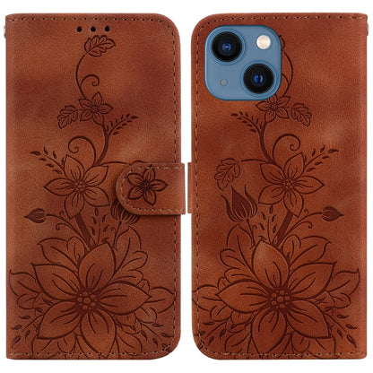 Lily Embossed Leather Phone Case