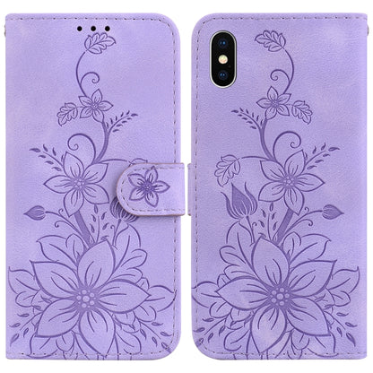 Lily Embossed Leather Phone Case