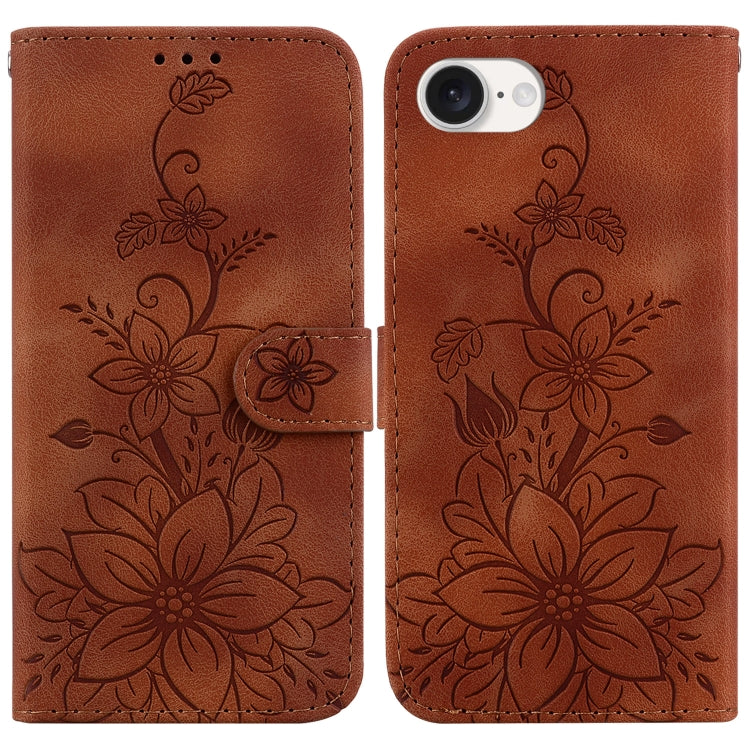 Lily Embossed Leather Phone Case
