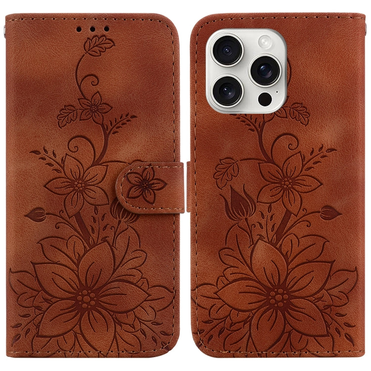 Lily Embossed Leather Phone Case