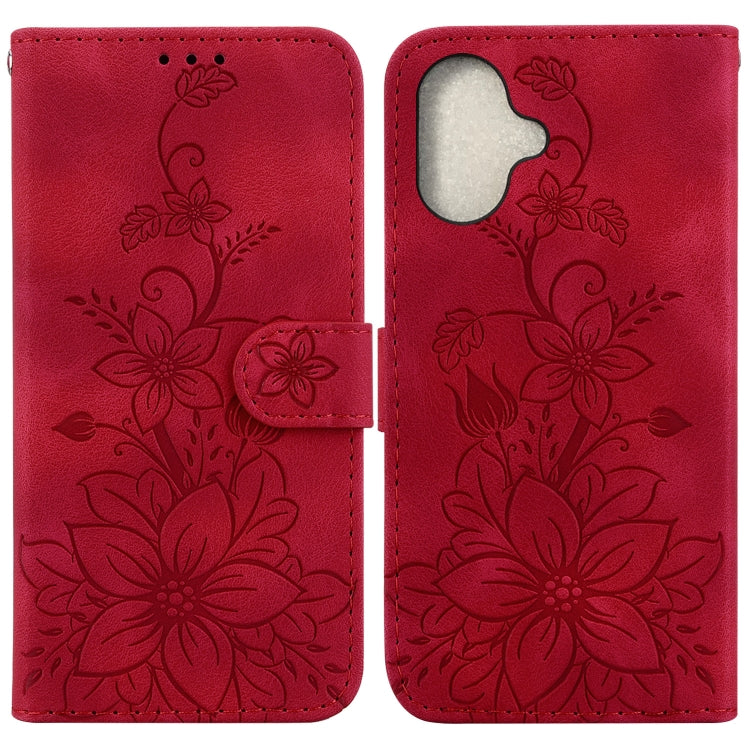 Lily Embossed Leather Phone Case