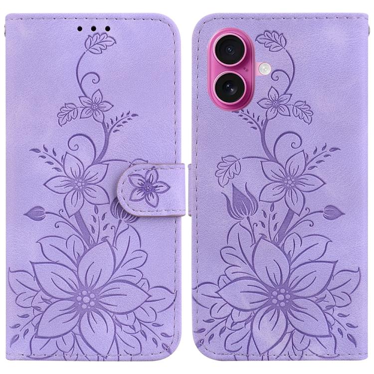 Lily Embossed Leather Phone Case