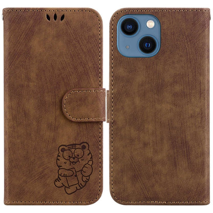 Little Tiger Embossed Leather Phone Case