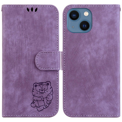 Little Tiger Embossed Leather Phone Case