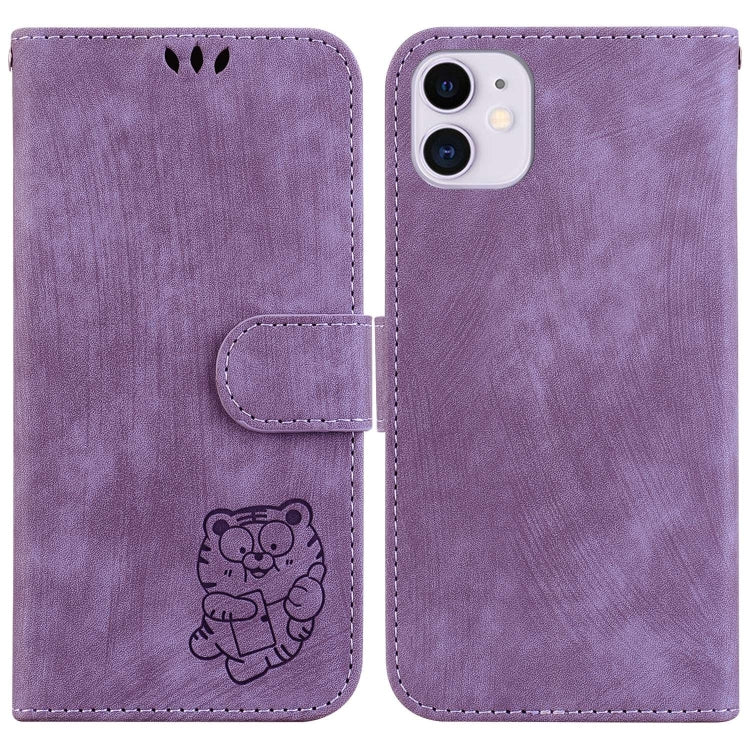 Little Tiger Embossed Leather Phone Case