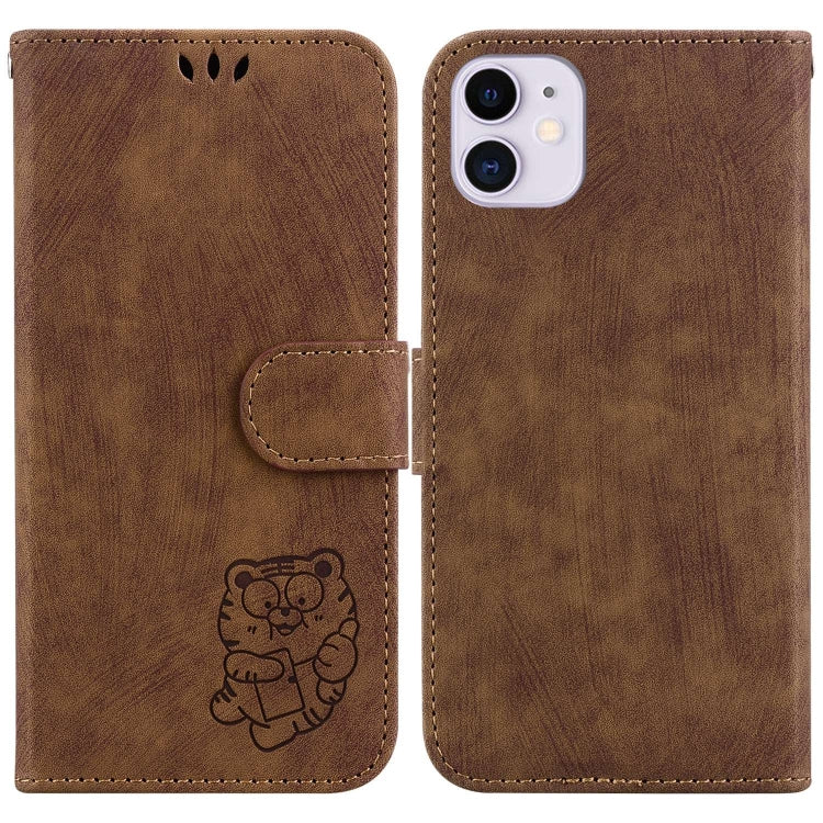 Little Tiger Embossed Leather Phone Case