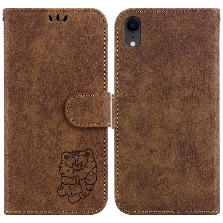Little Tiger Embossed Leather Phone Case